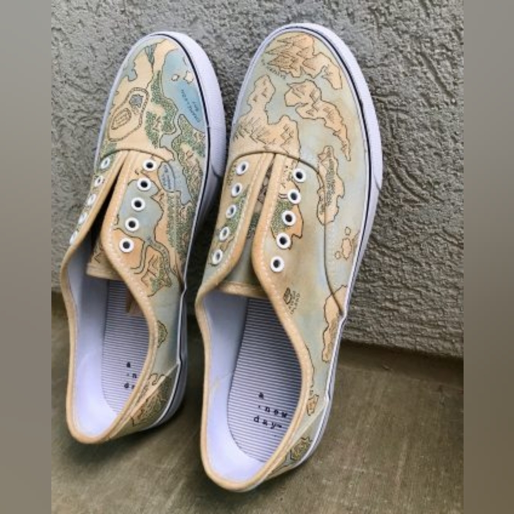 Size 9 The Four Nations Avatar The Last Airbender Hand-Painted Tennis Shoes